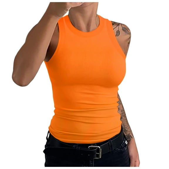XIYON Womens Summer Tops Women's Strap Tank Top Trim Backless Vest Slim Fit Summer Going Out Tops For Summer Going Out Streetwear