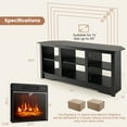 thumbnail image 3 of Gymax Meuble TV avec Cheminée Électrique 58 Pieds' 1400W Luminosité Réglable Noir, 3 of 7