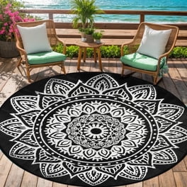 Mainstays 6.5' x 6.5' Round Gray Polypropylene Medallion Outdoor