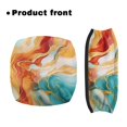 thumbnail image 2 of HELLHERO Marble Pattern Seat Back Covers Seat & Back Covers and Easy Fit for Home and Suitable for Parks (Warm-toned), 2 of 7