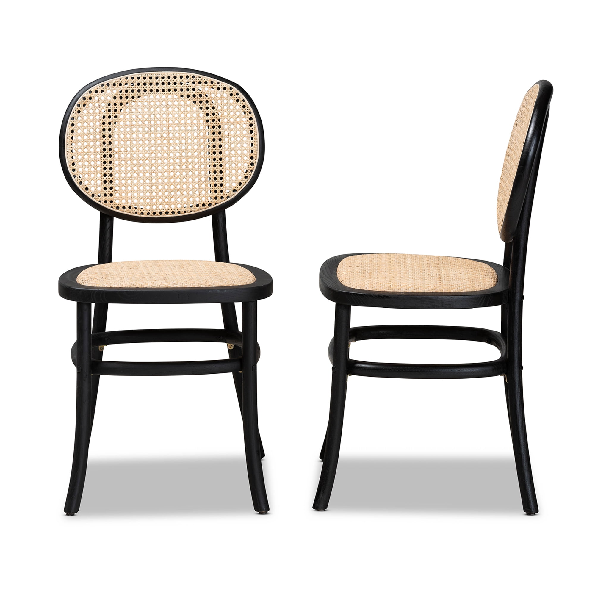 Baxton Studio Garold Dining Chair, Set of 2, Brown
