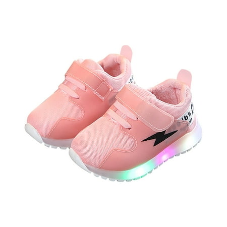 

Sopiago Toddler Shoes Children Kids Girls Boys Light Luminous Shoes Sport Shoes Toddler Canvas Slip on Shoes Boys Pink 3-3.5 Years