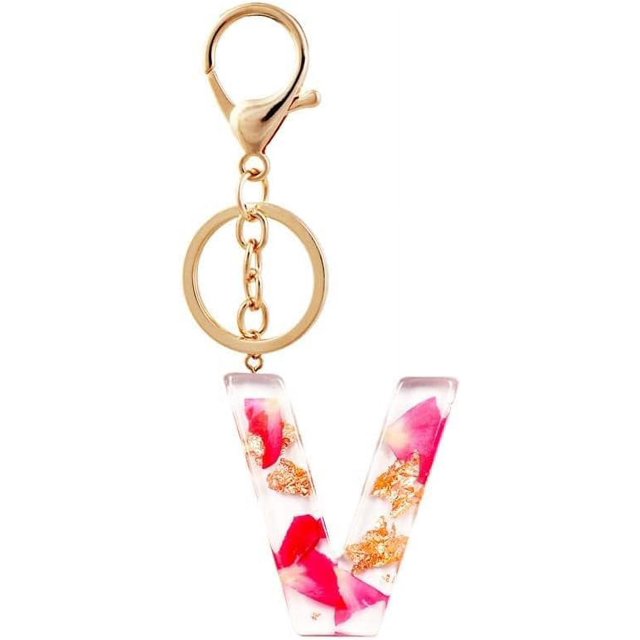 Letter Keychain,26 Letters A-Z Decorative Letter Keychain,Name Keychain for Women Girls Men Teenager Gift