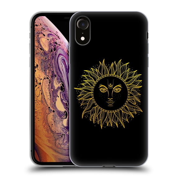Head Case Designs Officially Licensed Haroulita Magick - Tarot - Mystical Sun Gold Soft Gel Case Compatible with Apple iPhone XR