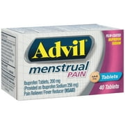 Advil Menstrual (40 Count) Pain Reliever / Fever Reducer Tablet, 200mg Ibuprofen Sodium, Menstrual Cramps, Temporary Pain Relief