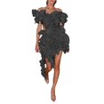 thumbnail image 2 of adviicd Robes d'Été pour Femmes Mini Robe d'Été Col Carré Sans Manches Ligne A Élégante Mignonne Noire,S, 2 of 5