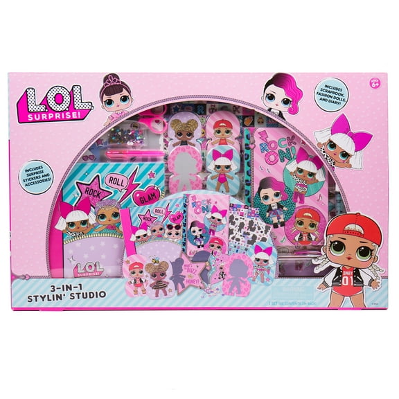 L.O.L. Surprise! 3-in-1 Stylin’ Studio, Sticker Scrapbook Diary, 5 