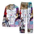 thumbnail image 1 of Spring and Autumn Printed Pajamas Women's Fashion Daily Casual V-Neck Long Sleeve Set Character Pattern Printed Pajama Set, 1 of 2