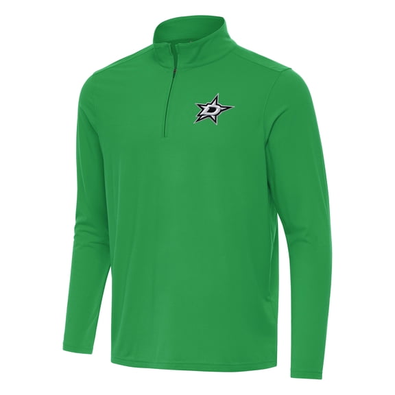 Men's Antigua Kelly Green Dallas Stars Intent Quarter-Zip Top
