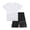 White, variant on Boys Tracksuits Breathable Crew Neck T-Shirt and Short Athletic Performance Outfits Summer Casual Sets for 12-16Y