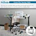 thumbnail image 6 of Sew Ready Comet Sewing Table Folding Top Adjustable Platfomr Black/White, 6 of 14