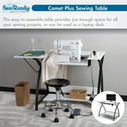 Sew Ready Comet Sewing Table Folding Top Adjustable Platfomr Black/White