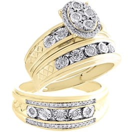 14k White Gold Princess Cut Diamond Engagement Ring – 0.50 Carat Three-Stone Bridal Ring For Her (Size 6.5)
