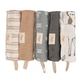 thumbnail image 2 of Crane Baby Wash Cloth Set, 100% Cotton Baby Washcloths, Set of 5 Baby Washcloths, Woodland Animal Theme, Baby Washcloths For Newborn, Muslin Baby Washcloths, Newborn Baby Gift, Baby Registry Gift, 2 of 7