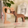 thumbnail image 3 of Family Puppy Wood Dog Craft Figurine Valentine's Day Gift Carving Model Home Office Decoration Christmas Gift Couple Decoration, 3 of 9
