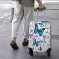thumbnail image 3 of Purple Leaf Butterfly Pattern Luggage Cover Fashion Suitcase Cover Baggage Covers Fit 25-28 Inch Luggage (Go Travel), 3 of 5