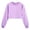 Purple*, variant on RUTAYY Girls Crop Crewneck Sweatshirt Solid Color Long Sleeve Casual Fall Crop Tops for Kids Blue