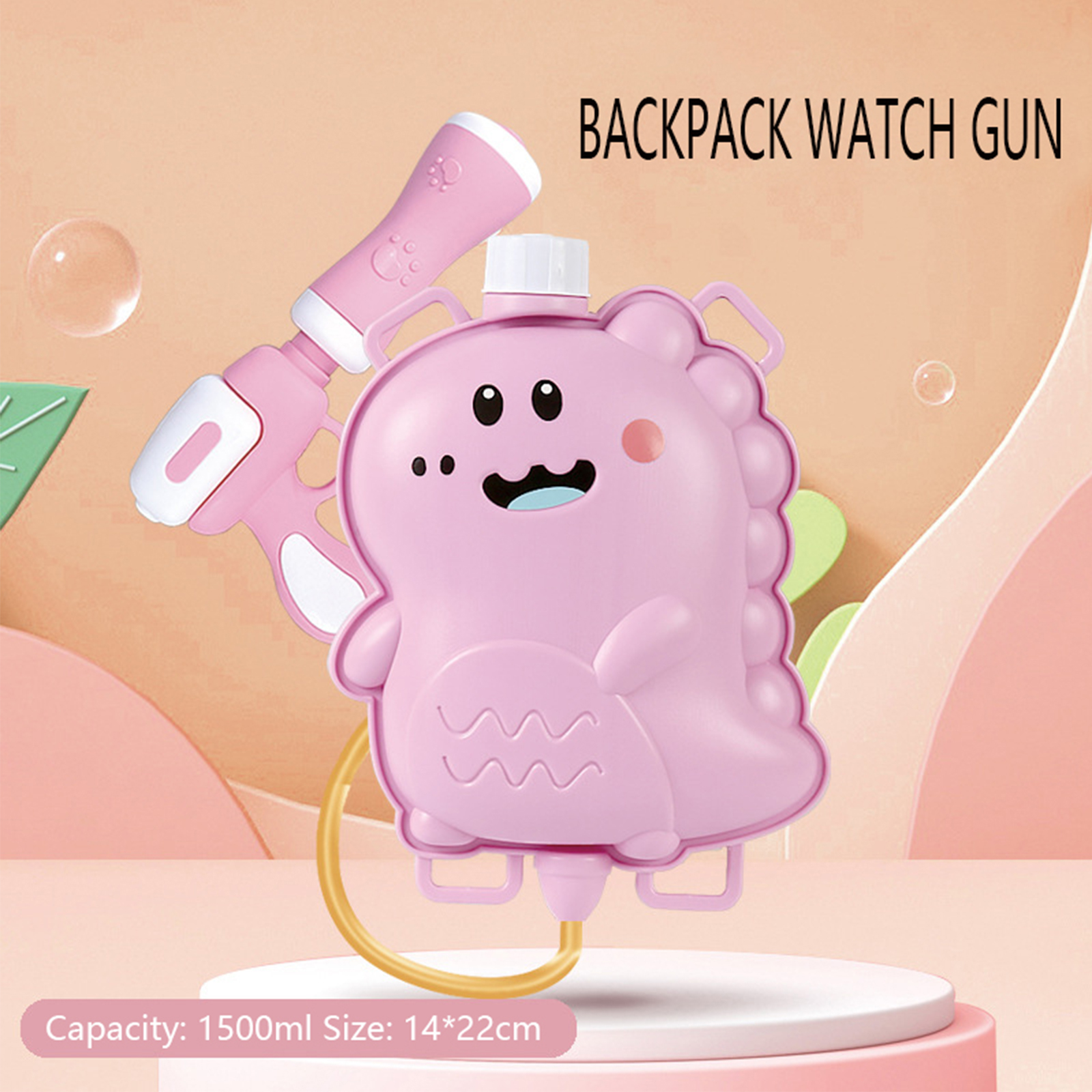 Jsbaby Backpack Water Gun Outdoor Toys Pull Out Interactive Game Summer