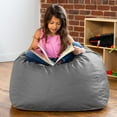 thumbnail image 4 of Jaxx Gumdrop Jr. Kids Bean Bag for Early Childhood & Educational Environments, Premium Vinyl - Charcoal, 4 of 6