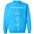 thumbnail image 2 of OXI Crewneck Sweatshirt - Name The Triangle Ronald, Basic Casual Sweatshirts for Men's and Women Fleece Sweatshirt Long Sleeve - Sapphire Large, 2 of 2