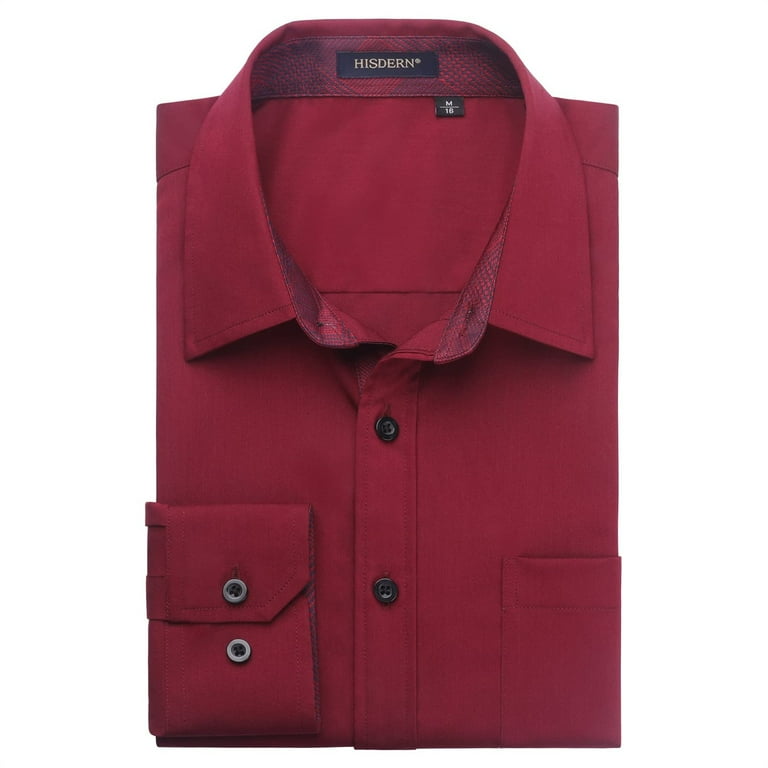 Burgundy dress shirt walmart outlet