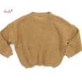 thumbnail image 1 of Seyurigaoka Baby Solid Casual Crewneck Thick Kids Slouchy Soft Wool Clothing Basic Sweater for Boys and Girls, 1 of 6