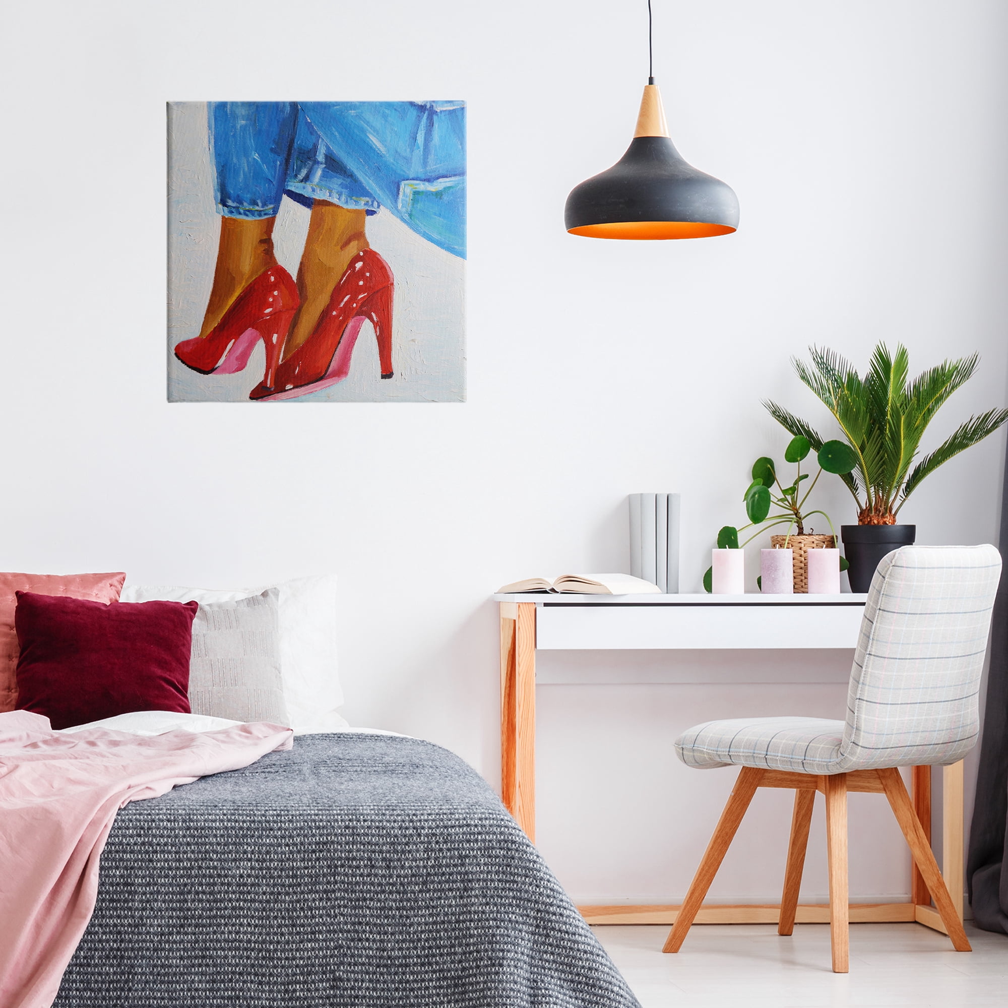 Stupell Industries Glossy Red Pumps & Jeans Canvas Wall Art, design by Violeta Vollmer
