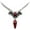 Red/Black, variant on Large Bat Pendant Necklace Red Black Vintage Crystal Bat Pendant Punk Witch Vampire Role Playing Character Halloween Jewelry Gift
