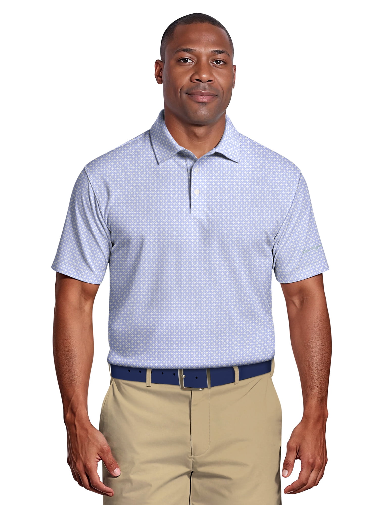Ben Hogan Men's & Big Men's Performance Shibori Geo Short Sleeve Polo Shirt, up to 5XL