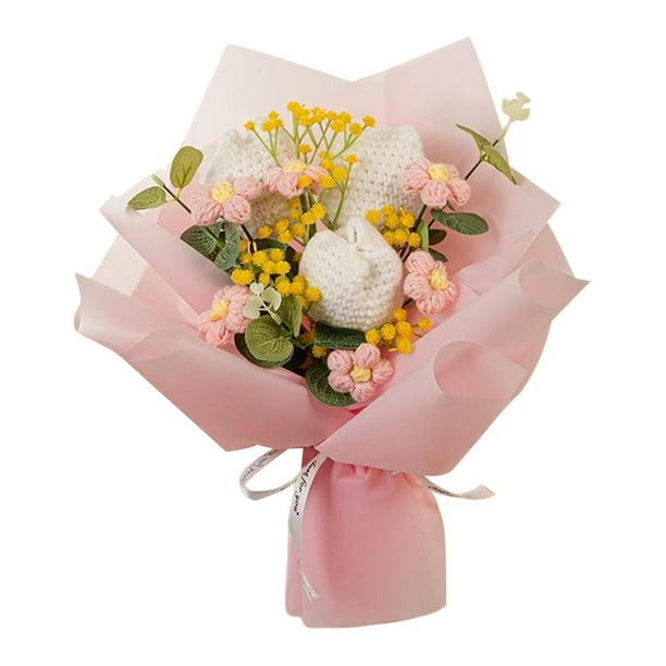 Ramo de flores de Tulipanes Flores de punto Arreglos florales Regalo Flores falsas Flores artificiales para novia Fiesta Aniversario Inicio