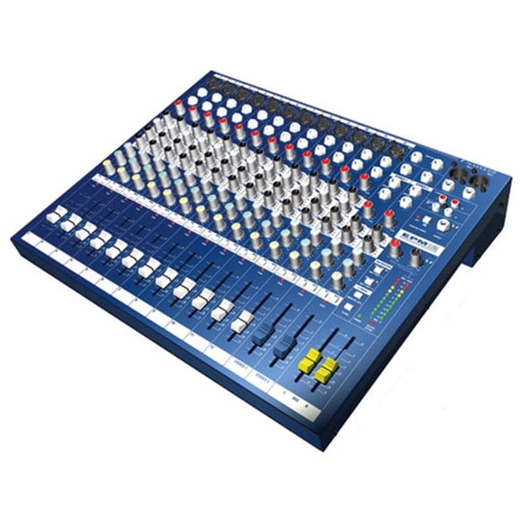 Mixer Soundcraft EPM12 con 12 entradas mono y 2 entradas estéreo