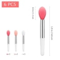 thumbnail image 2 of 6 Pack Silicone Lip Brushes Small Makeup Brushes Applicator For Lip Mask Oil, 2 of 7