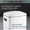 thumbnail image 5 of happimess Marco Rectangular 10.6-Gallon Double Bucket Trash Can with Soft-Close Lid, Cotton White, HPM1005C, 5 of 10