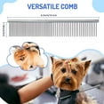 thumbnail image 6 of Pet Grooming Rake, Deshedding Tool for Dogs and Cats, Self-Cleaning Dematting Pin Slicker Brush Comb, 3 Pack, 6 of 11