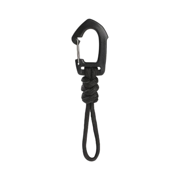 Clip de gancho de cordón trenzado de cuerda de paraguas de 7 núcleos para llaves/hombres/mujeres (naranja corto)