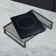 thumbnail image 1 of Soporte de soporte para soporte de utensilios de cocina Soporte de microondas de microondas Utensilios de soporte de tapa de la cubierta de la estufa Negro S, 1 of 8