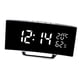 thumbnail image 3 of Reloj despertador digital LED con 3 configuraciones de alarma, atenuación automática, conmutable en  degreeF/ degreeC, moderno Blanco, 3 of 9