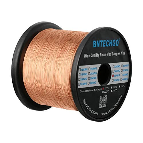 tuberkulose historie roterende BNTECHGO 36 AWG Magnet Wire - Enameled Copper Wire - Enameled Magnet  Winding Wire - 3.0 lb - 0.0049" Diameter 1 Spool Coil Natural Temperature  Rating 155? Widely Used for Transformers Inductors - Walmart.com
