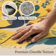 thumbnail image 6 of ODIKA 4'x6' Yellow Vibrant Avian Paradise Garden Washable Area Rug Elegant Floral and Bird Motifs with Lush Foliage for Dorm Room, Small Living Stain Resistant Low Profile, Easy Care, 6 of 7