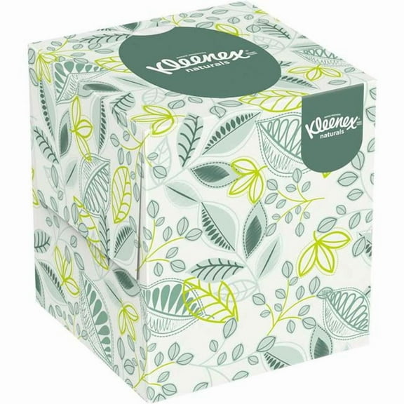 2-Ply White Kleenex Naturals Facial Tissue - 95 per Box, 36 per Case