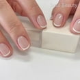 thumbnail image 3 of 24Pcs Naked Pink French White Side False Nails Short Simple Nail Beauty Press on Fake Nails Full Cover Artificial Nails Tips, 3 of 55