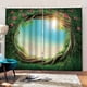 thumbnail image 4 of Billuyoard Cortina de ducha de 2 piezas, cortina de planta de paisaje Natural lavable, cortinas de pantalla de baño para sala de estar con gancho para Sombras de ventana  tipo 2 L Billuyoard HA010903-06, 4 of 6
