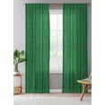 thumbnail image 5 of Sheer Curtains 96 Inches Long, Retro Green Semi Sheer Curtains Light Filtering Window Treatment, Vintage Rustic Plants Trees Lines Pattern Privacy Voile Drapes for Living Room Bedroom 52x96 Inch, 5 of 7