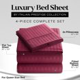 thumbnail image 4 of Elaine Karen Bedding Set with Flat Sheet, Fitted Bed Sheet & Pillowcases, Queen Burgundy, 4 of 9