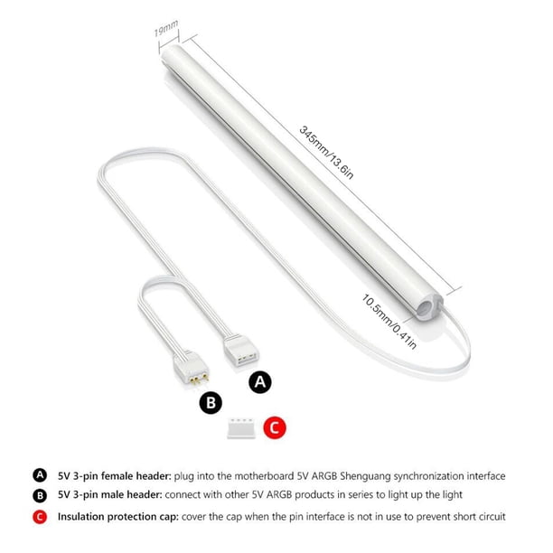2 uds manguera de silicona tubo Aura Sync 5V 3PIN ARGB funda de tubo para caja de computadora