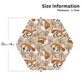 thumbnail image 2 of Fuzoiu Autumn Fox with Brown Plants Print Leather Coasters Set,Drink Coasters Set of 4,for Tabletop Protection, Durable PVC Coasters,Home Décor and Housewarming Gift-Hexagon, 2 of 6