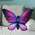 thumbnail image 2 of Washable Cover​​ Decorative Butterfly Pillow 19.68 Inch Multicolor Floral Seat Cushion for Sofa Bed Garden Decor, Short Plush Accent with Washable Cover Home Accent​​, 2 of 6