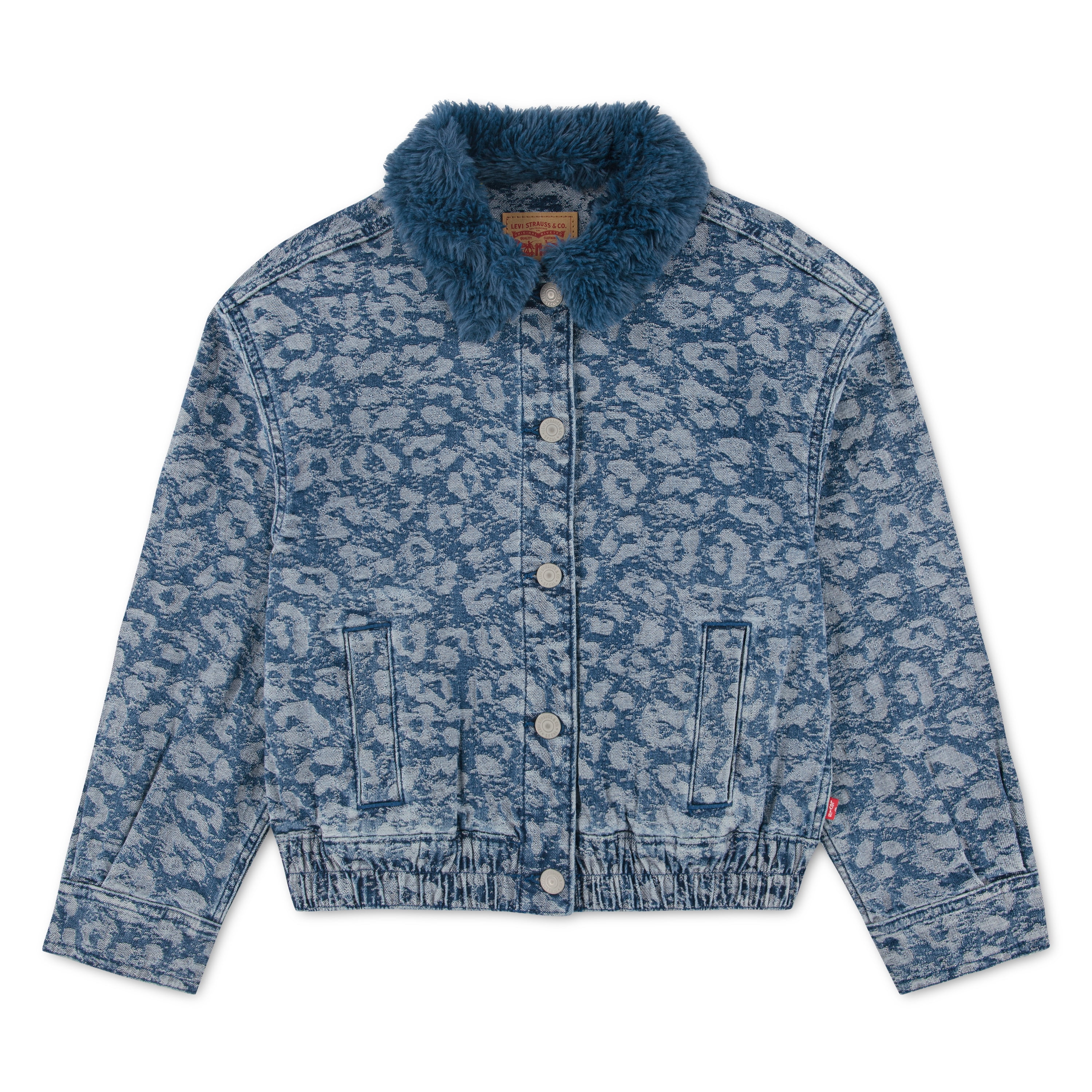 Levi's Girls Oversized Fur Collard Denim Jacket, Sizes 7-16