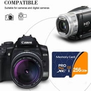 بطاقة ذاكرة Micro SD بسعة 256 جيجابايت للكاميرا/الطائرة بدون طيار/كاميرا لوحة القيادة/الكمبيوتر اللوحي/الكمبيوتر الشخصي/الهاتف