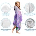 thumbnail image 7 of Urple Butterfly Flower Pattern Hooded Bath Towel，60"x35" for Ages 3 To 12 Kids, Quick Dry Lightweight Soft Microfiber Hood Beach Towel Cover Up for Kids, 7 of 7